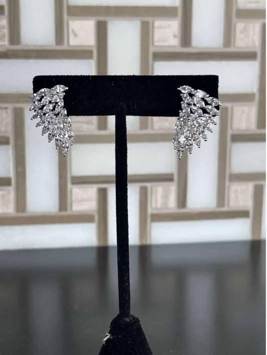 Sterling Silver Swarovski Crystal Angel Earrings