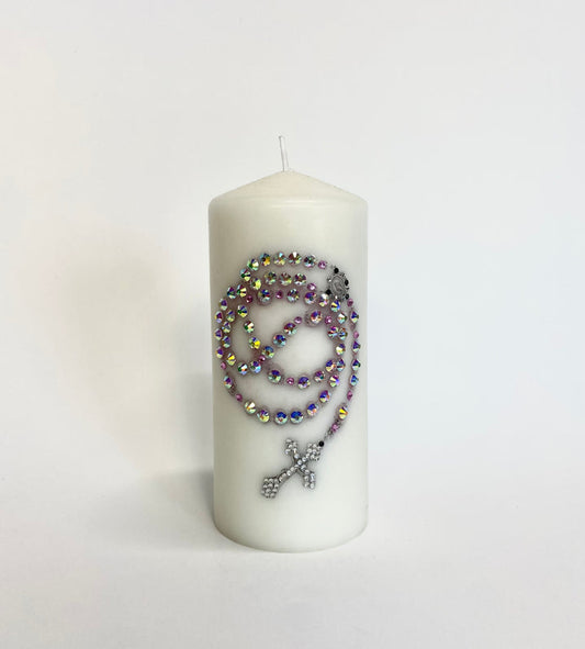 Rosary Opal Candle