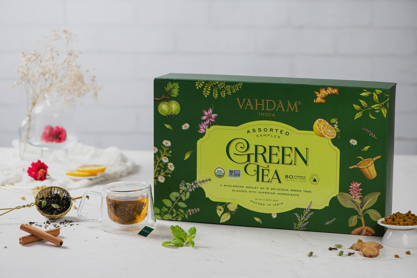 Vahdam Green Tea Gift Collection